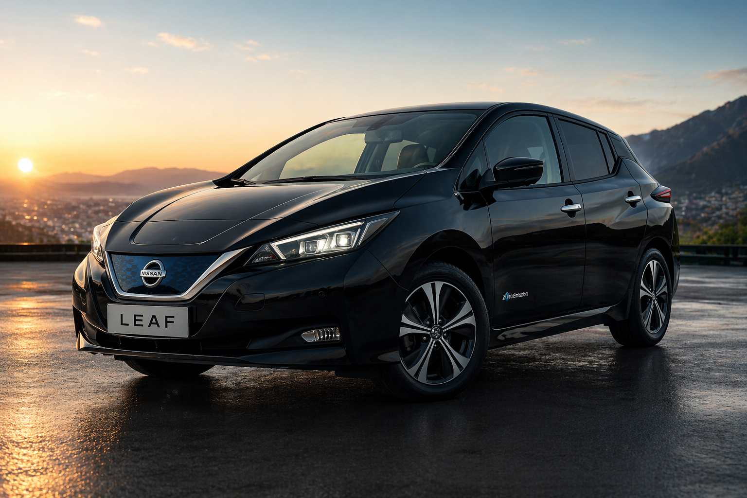 Nissan Leaf preto